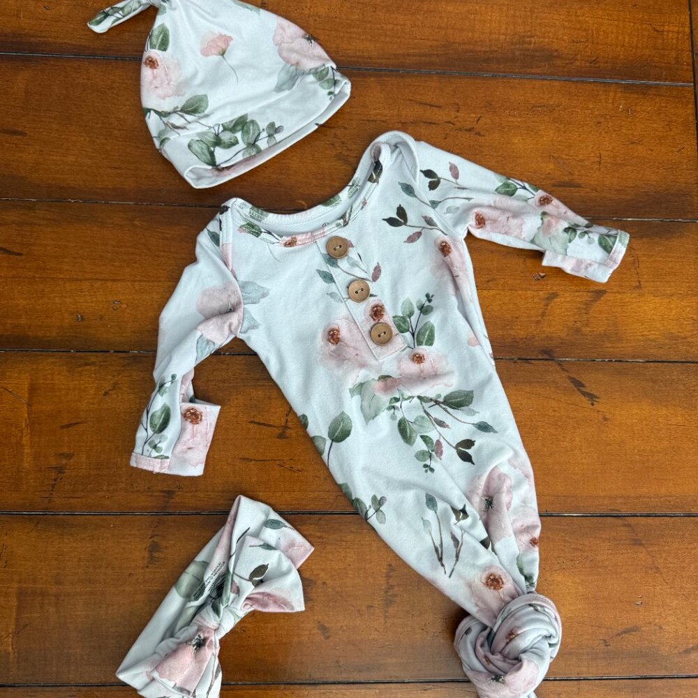 Caden Lane Millie's Dusty Rose Garden Baby + Mommy Bundle - Picture 2 of 7
